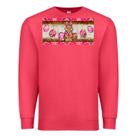 Cardinal pink camouflage egg hunter bunny   license plate Premium Sweatshirt - BarkalooDesign
