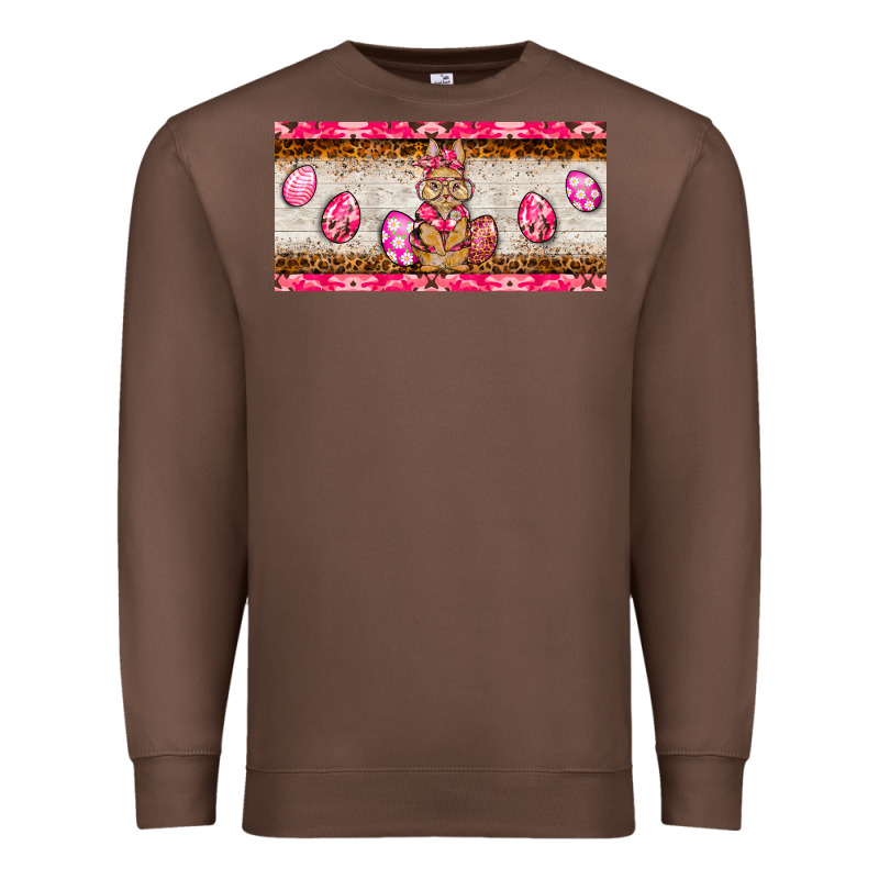 Pink Camouflage Egg Hunter Bunny   License Plate Premium Sweatshirt by BarkalooDesign | Teevron