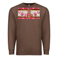 Chestnut pink camouflage egg hunter bunny   license plate Premium Sweatshirt - BarkalooDesign