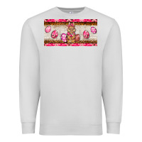 Dove Grey pink camouflage egg hunter bunny   license plate Premium Sweatshirt - BarkalooDesign