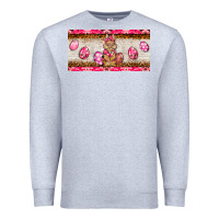 Heather Grey pink camouflage egg hunter bunny   license plate Premium Sweatshirt - BarkalooDesign