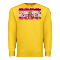 Lemon pink camouflage egg hunter bunny   license plate Premium Sweatshirt - BarkalooDesign