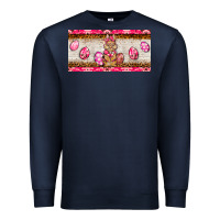 Navy pink camouflage egg hunter bunny   license plate Premium Sweatshirt - BarkalooDesign