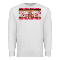 Oatmeal Heather pink camouflage egg hunter bunny   license plate Premium Sweatshirt - BarkalooDesign