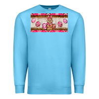 Ocean Blue pink camouflage egg hunter bunny   license plate Premium Sweatshirt - BarkalooDesign