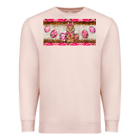 Pale Pink pink camouflage egg hunter bunny   license plate Premium Sweatshirt - BarkalooDesign