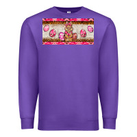Purple pink camouflage egg hunter bunny   license plate Premium Sweatshirt - BarkalooDesign