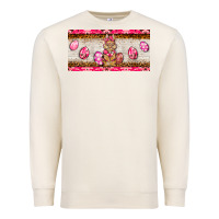Sandshell pink camouflage egg hunter bunny   license plate Premium Sweatshirt - BarkalooDesign