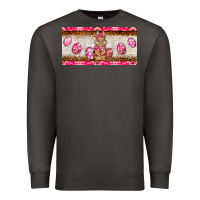 Smoke pink camouflage egg hunter bunny   license plate Premium Sweatshirt - BarkalooDesign