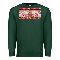 Sports Green pink camouflage egg hunter bunny   license plate Premium Sweatshirt - BarkalooDesign