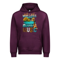 Mauve Wine Just A Girl Who Loves Country Music Urban Hoodie - BundleAndBundleShop