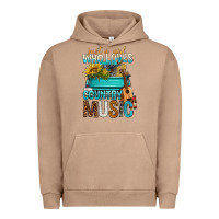 Pigment Burro Just A Girl Who Loves Country Music Urban Hoodie - BundleAndBundleShop