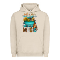 Pigment French Oak Just A Girl Who Loves Country Music Urban Hoodie - BundleAndBundleShop