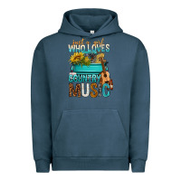 Pigment Midnight Navy Just A Girl Who Loves Country Music Urban Hoodie - BundleAndBundleShop