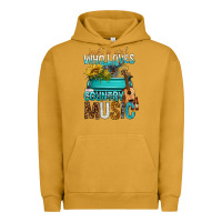 Pigment Peanut Butter Just A Girl Who Loves Country Music Urban Hoodie - BundleAndBundleShop