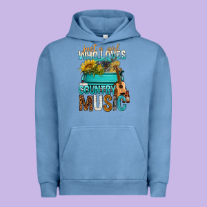 Just A Girl Who Loves Country Music Urban Hoodie Designed By Bundleandbundleshop