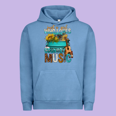 Just A Girl Who Loves Country Music Urban Hoodie Designed By Bundleandbundleshop