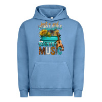 Pigment Pebble Blue Just A Girl Who Loves Country Music Urban Hoodie - BundleAndBundleShop
