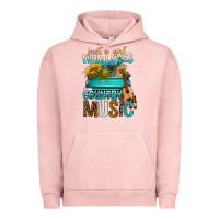 Pigment Salmon Just A Girl Who Loves Country Music Urban Hoodie - BundleAndBundleShop