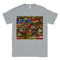 Heather Grey Hunting leopard USA flag tumbler 4th of july Classic Tee - Neo Western