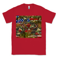 Red Hunting leopard USA flag tumbler 4th of july Classic Tee - Neo Western