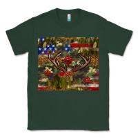 Sports Green Hunting leopard USA flag tumbler 4th of july Classic Tee - Neo Western