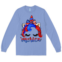 Colony Blue 4th of july 'merica unicorn Long Sleeve Tee - Zillion Design Studio