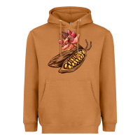 Meerkat cacao beans and flowers Heavyweight Hoodie - AdoDesignShop