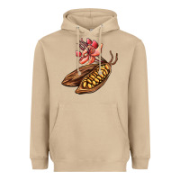 Mushroom cacao beans and flowers Heavyweight Hoodie - AdoDesignShop
