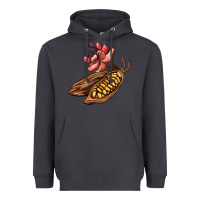 Smoke cacao beans and flowers Heavyweight Hoodie - AdoDesignShop