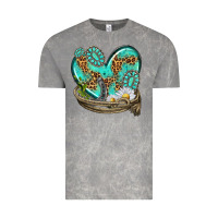 Cloud Rock turquoise western heart with horseshoe Vintage Tee - texasbilliewilder