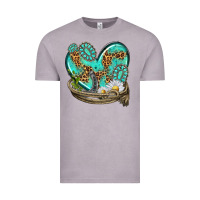 Vintage Zinc turquoise western heart with horseshoe Vintage Tee - texasbilliewilder