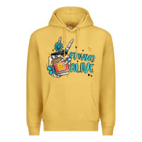 Antique Gold staying alive Premium Hoodie - MaliasSmallBusiness