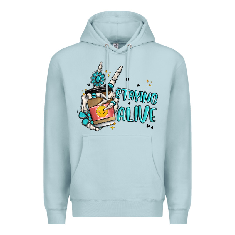 Staying Alive Premium Hoodie by MaliasSmallBusiness | Teevron