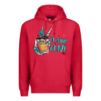 Cardinal staying alive Premium Hoodie - MaliasSmallBusiness