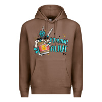 Chestnut staying alive Premium Hoodie - MaliasSmallBusiness