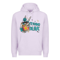 Lilac staying alive Premium Hoodie - MaliasSmallBusiness