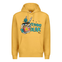 Mustard staying alive Premium Hoodie - MaliasSmallBusiness