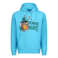 Ocean Blue staying alive Premium Hoodie - MaliasSmallBusiness