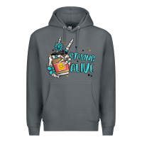 Rock staying alive Premium Hoodie - MaliasSmallBusiness