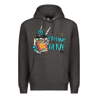 Smoke staying alive Premium Hoodie - MaliasSmallBusiness