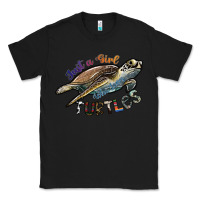 Black just a girl who loves turtles Classic Tee - SublimationCraftShop