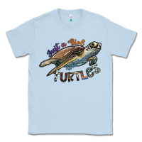 Dusty Blue just a girl who loves turtles Classic Tee - SublimationCraftShop