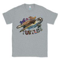 Heather Grey just a girl who loves turtles Classic Tee - SublimationCraftShop