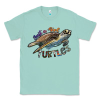 Seafoam just a girl who loves turtles Classic Tee - SublimationCraftShop