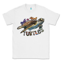 White just a girl who loves turtles Classic Tee - SublimationCraftShop