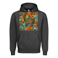 Charcoal Heather western stars seamless pattern Zipper Hoodie - HRA Design Shop