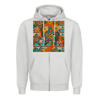 Dove Grey western stars seamless pattern Zipper Hoodie - HRA Design Shop