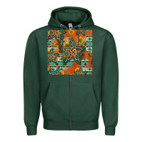 Sports Green western stars seamless pattern Zipper Hoodie - HRA Design Shop