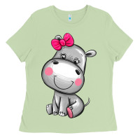 Matcha cute hippopotamus Ladies Tee - AdoDesignShop